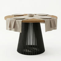 ESSTISCH runder ausziehbarer Tisch für Esszimmer DOVER 100 / 150 cm, Farbe: Eiche Craft Golden / Schwarz - Schwarz/Braun, Holz (150/100/77cm) - Dekori_Interiors