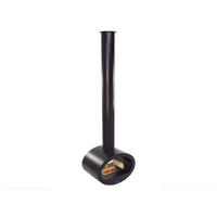 BIOETHANOL-KAMIN Schwarz Deckenmodell mit Rohr inklusive 1.5 L Brennblock - Schwarz, Metall (65/190/40cm) - Purline