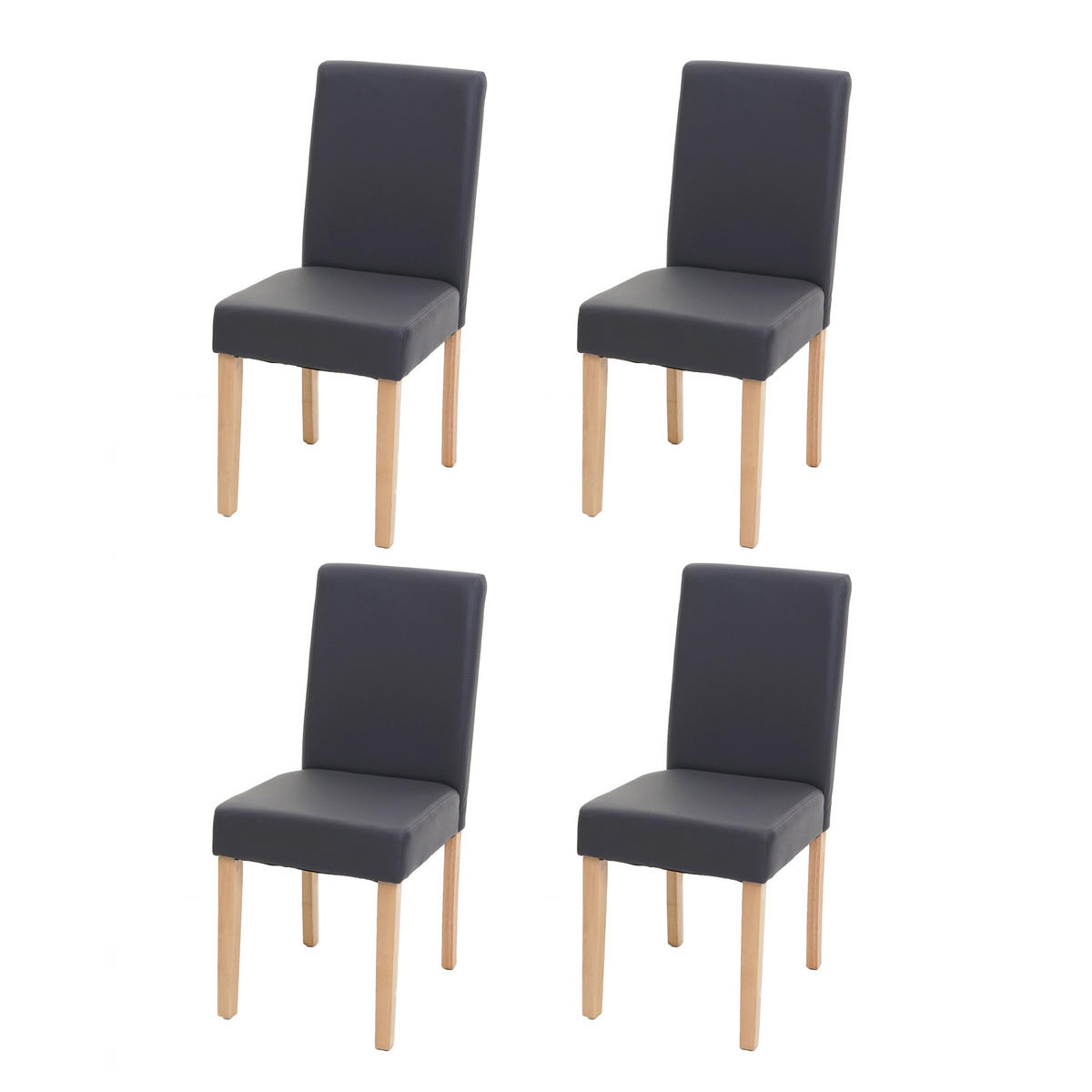 ESSZIMMERSTUHL Grau, Braun 4er-Set - Braun/Grau, Textil (43/90/56cm) - MCW