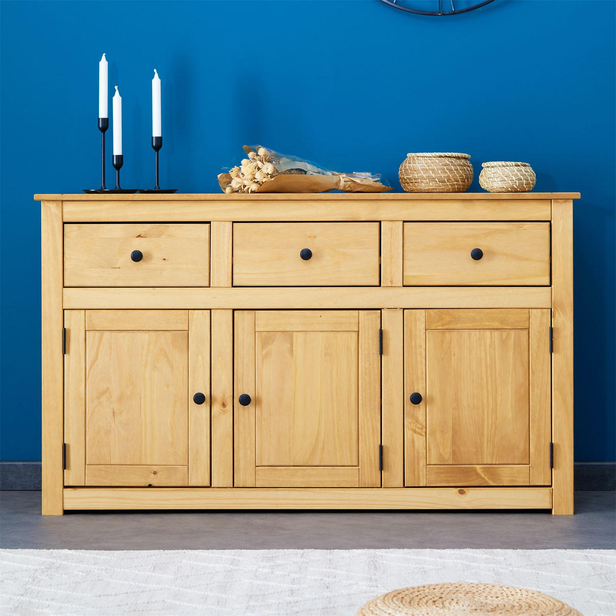 SIDEBOARD CANCUN - Kieferfarben, Holz (135/80/40cm) - CARO-Möbel