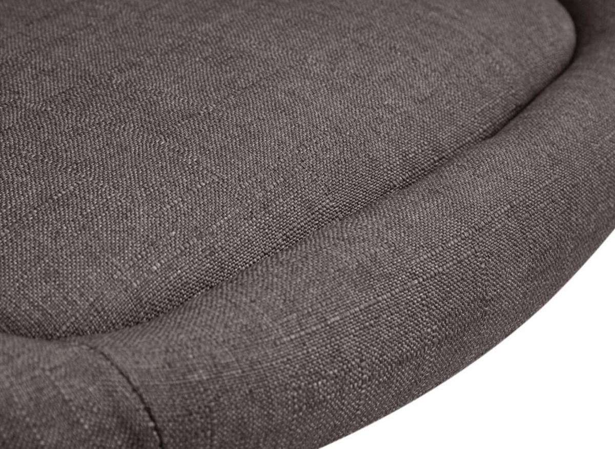 BARHOCKER Stoff dunkelgrau - Dunkelgrau, Textil (55/86/51cm) - CLP