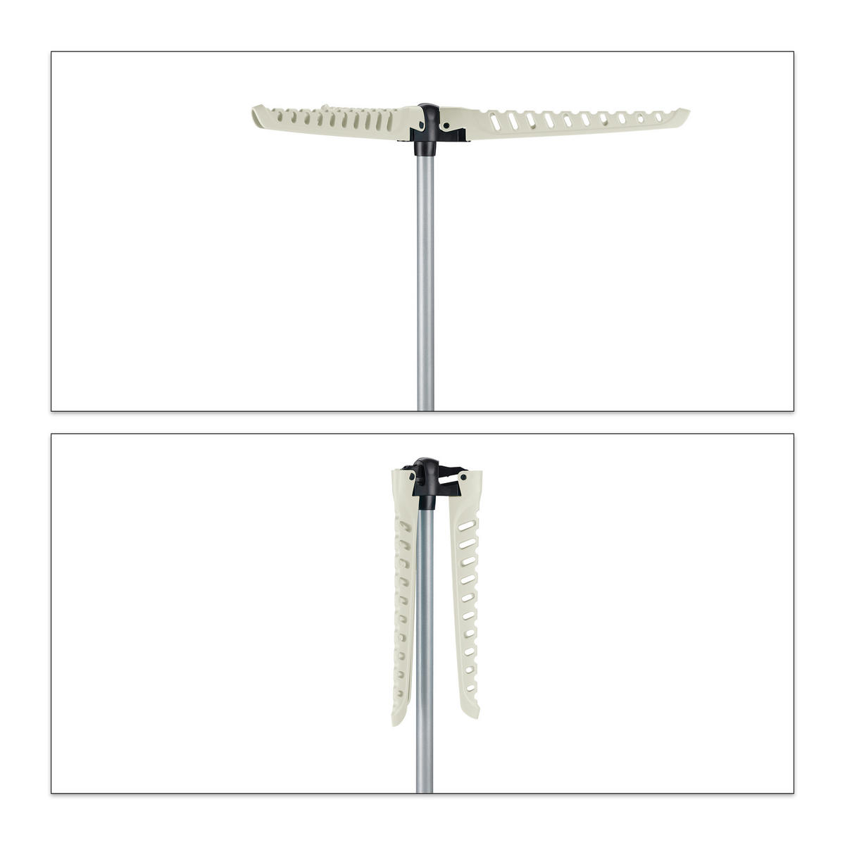 STOJAN na prádlo - viacfarebná, kov/plast (66/128/66cm) - Relaxdays