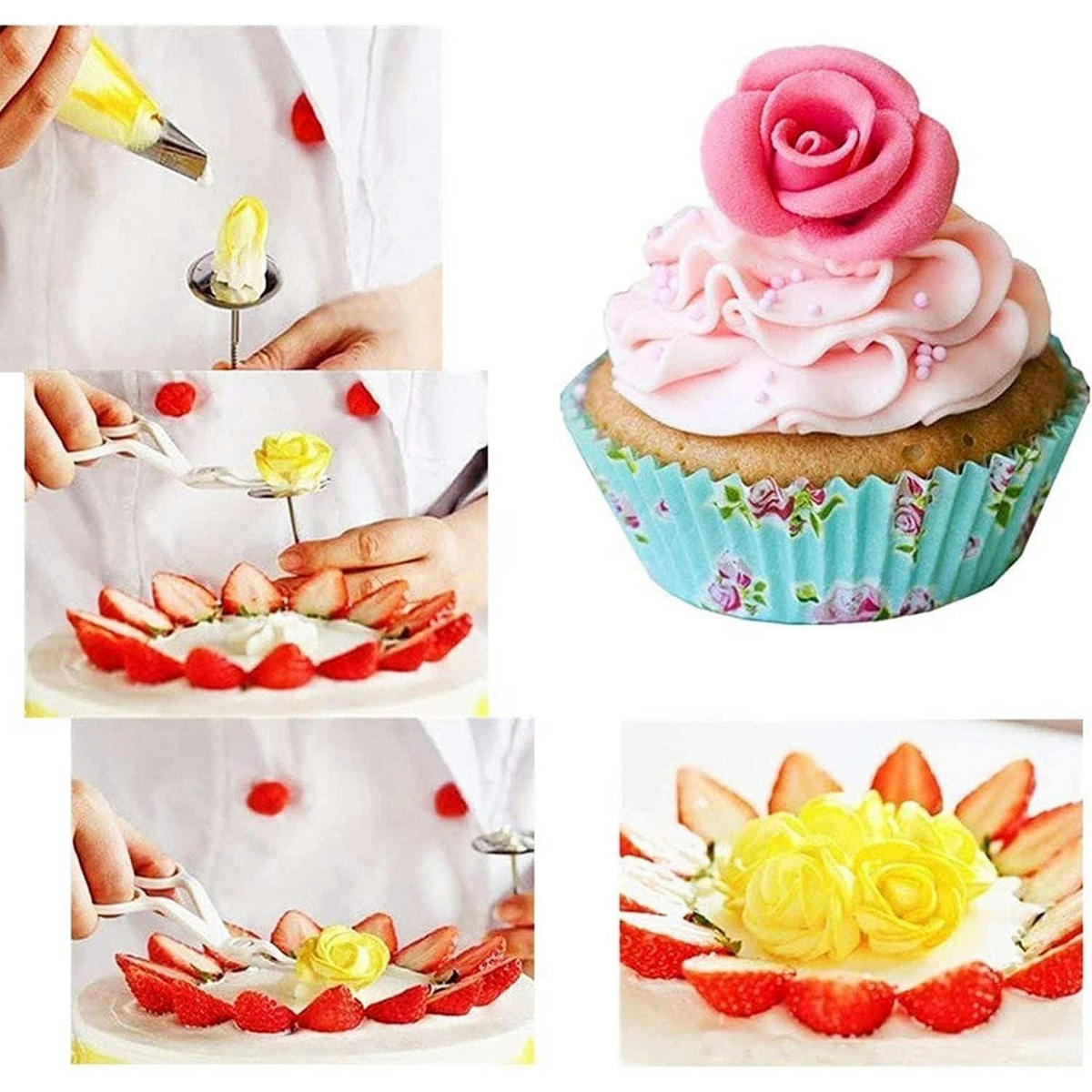SPRITZBEUTEL Set 34-teilig Edelstahl Torten Zubehör - Multicolor, Metall (16/4/21cm)