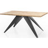 ESSTISCH Vance rechteckig ausziehbar, Craft Eiche 140-240/80/76 cm - Eiche Wotan/Schwarz, Holzwerkstoff/Metall (140/80/76cm) - WFL GROUP