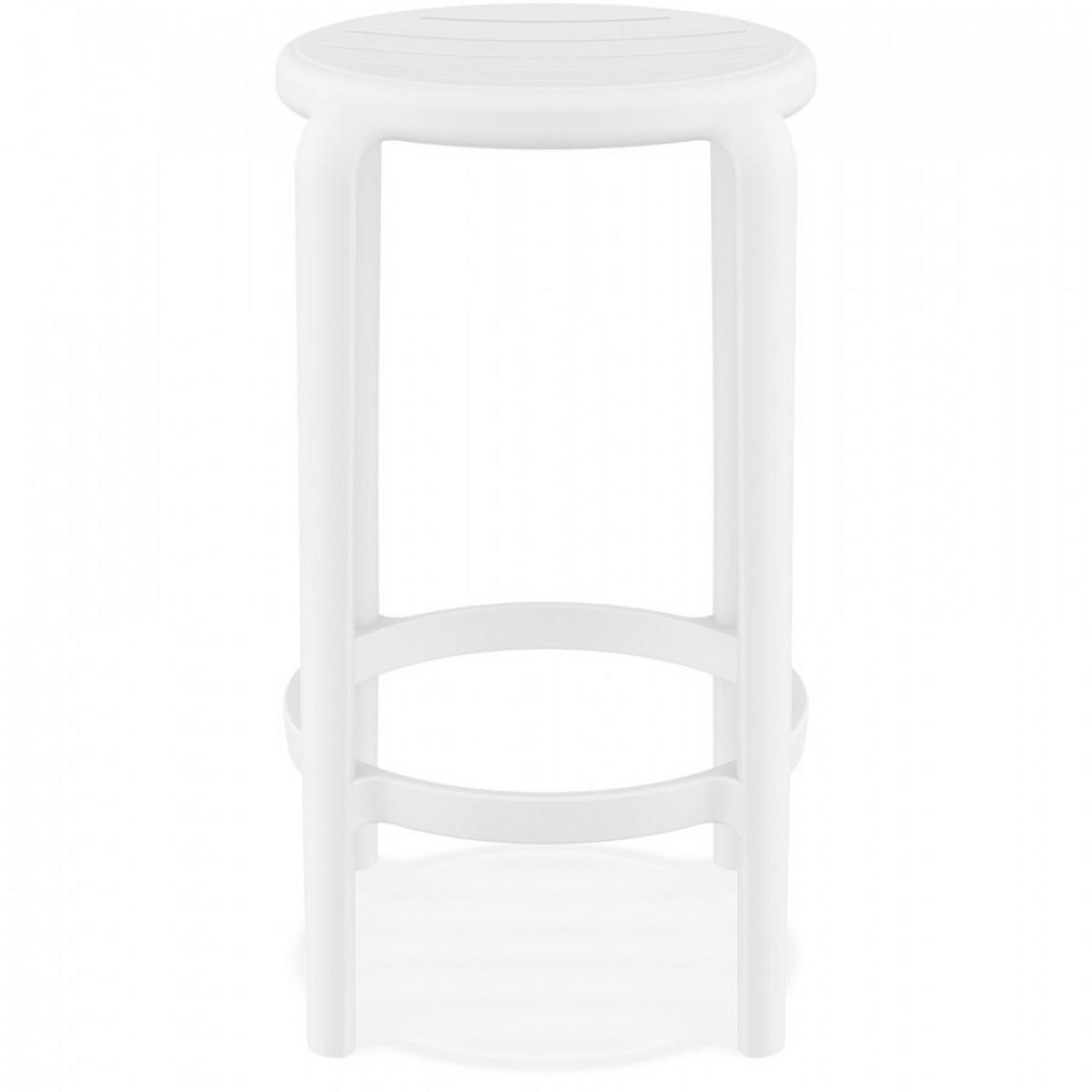 BARHOCKER Weiß 36x65x36cm - Weiß, Kunststoff (36/65/36cm) - AlterEgo