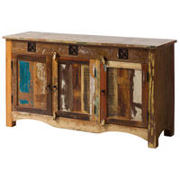 SIDEBOARD Altholz 135x40x75 mehrfarbig lackiert NATURE OF SPIRIT #126 - Multicolor, Holz (135/75/40cm) - Massivmoebel24
