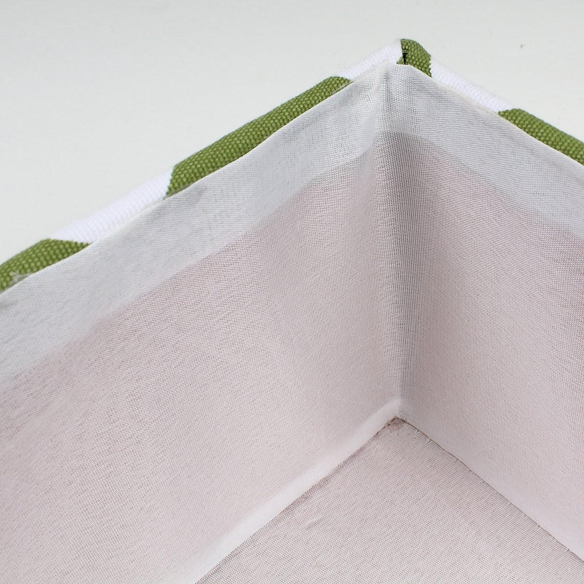 STOFFSCHUBLADE grün mit weißen Punkten - Grün, Textil (27/15/30cm) - Calicosy