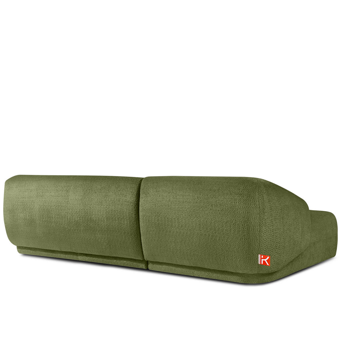 ECKSOFA LINKS VIRA, Oliv, Chenille - Schwarz/Olivgrün, Holz/Holzwerkstoff (300/160cm) - KONSIMO®