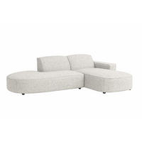 ECKSOFA Cursal Atelier, Stoff Artico, Nata, Rechts - Beige, Holz (284/166cm) - Kaiser Möbel