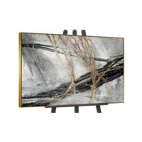GEMÄLDE Goldener Strich II Schattenfugenrahmen Gold 120x80 cm - Goldfarben, Holz (120/80cm) - YS-art gallery