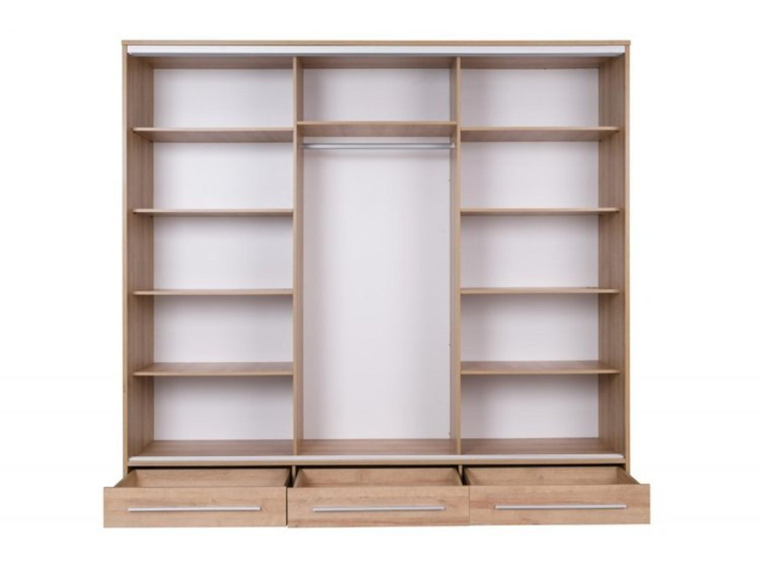 SCHIEBETÜRENSCHRANK - Kleiderschrank K001 Sonoma - Sonoma Eiche, Holzwerkstoff (255/236/66cm) - Möblo