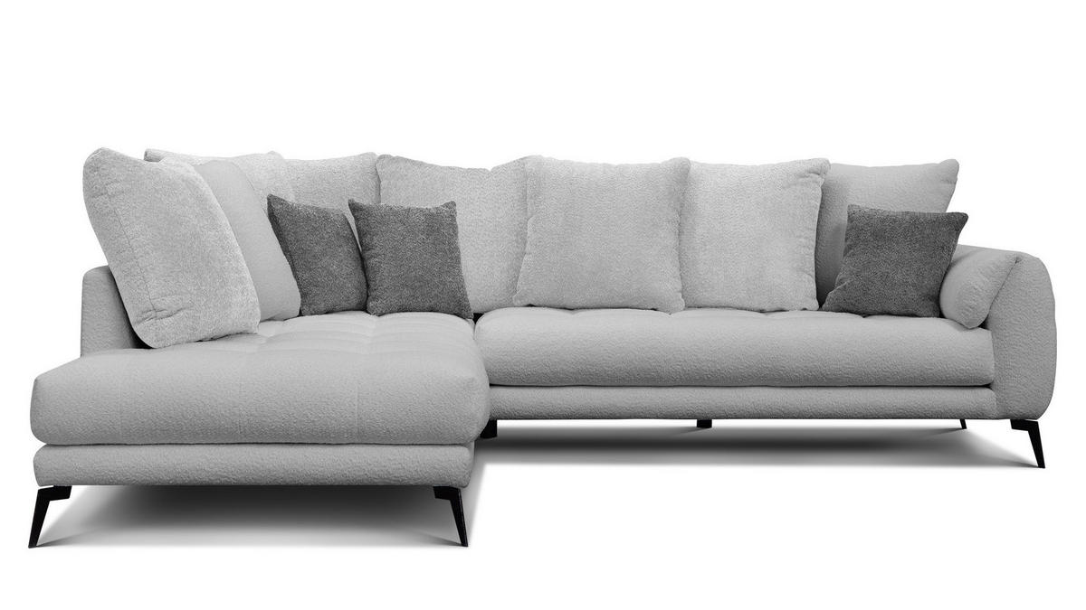 ECKSOFA CALME 5-Sitzer, hellgrau - Hellgrau, Holz/Textil (294/229cm) - Courtois Laville