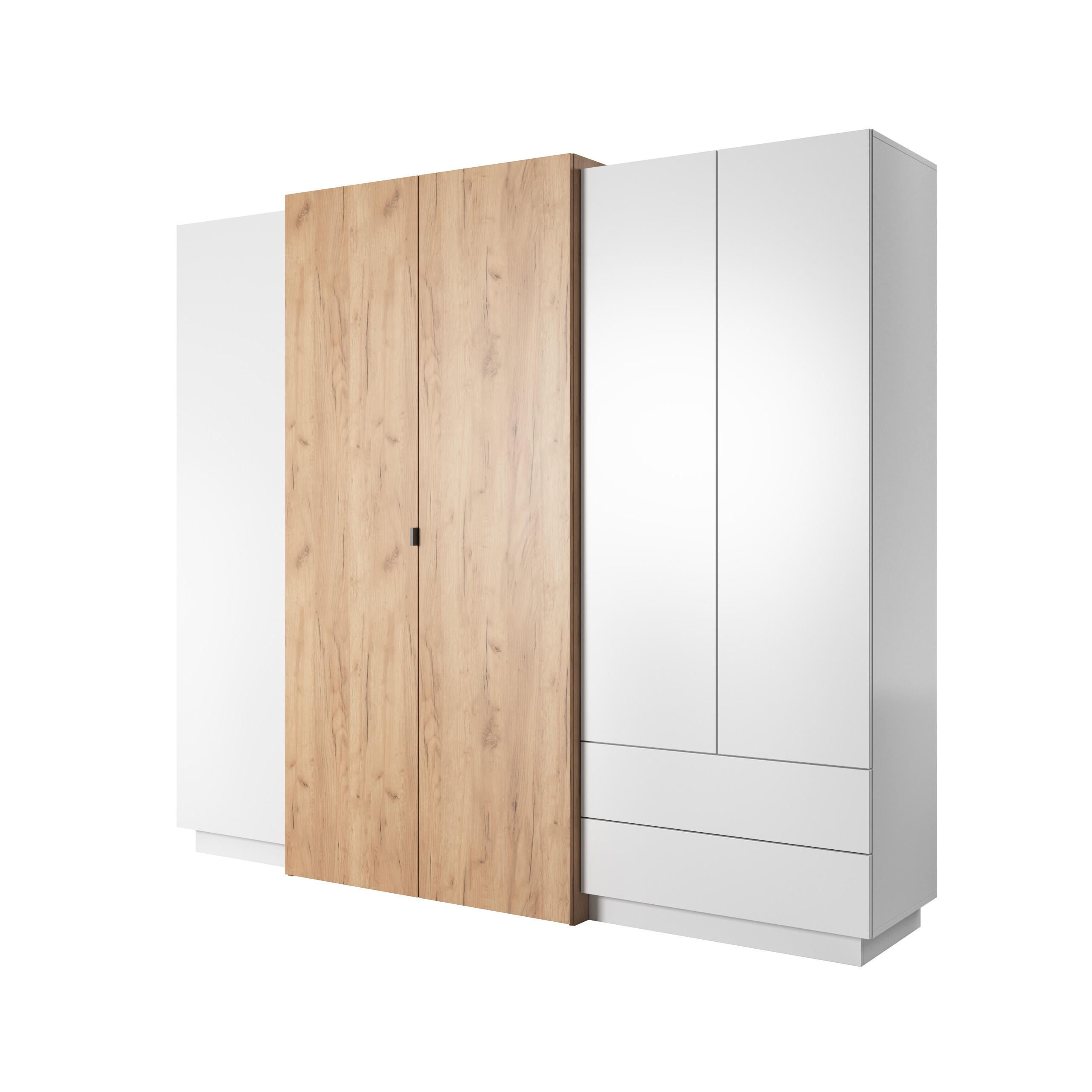Masseno Drehtürenschrank Weiß 230x201.8x51.6 cm