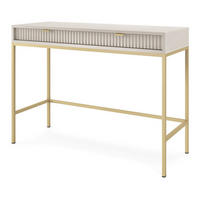 SCHMINKTISCH Kioto in Kaschmir und mit Metallbeinen - Kaschmir/Goldfarben, Holzwerkstoff/Metall (50/104/77cm) - Ravio