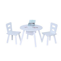 3-TLG.KINDERSITZGRUPPE - Weiß, Holzwerkstoff/Textil (59.5/44/59.5cm) - Relaxdays