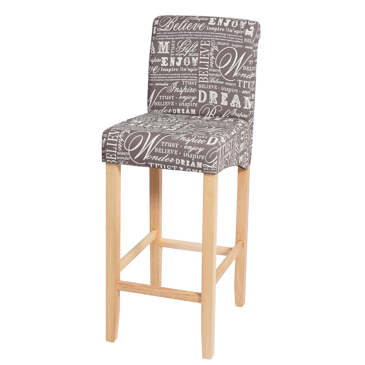 BARHOCKER Grau - Grau, Textil (39/105/53cm) - MCW