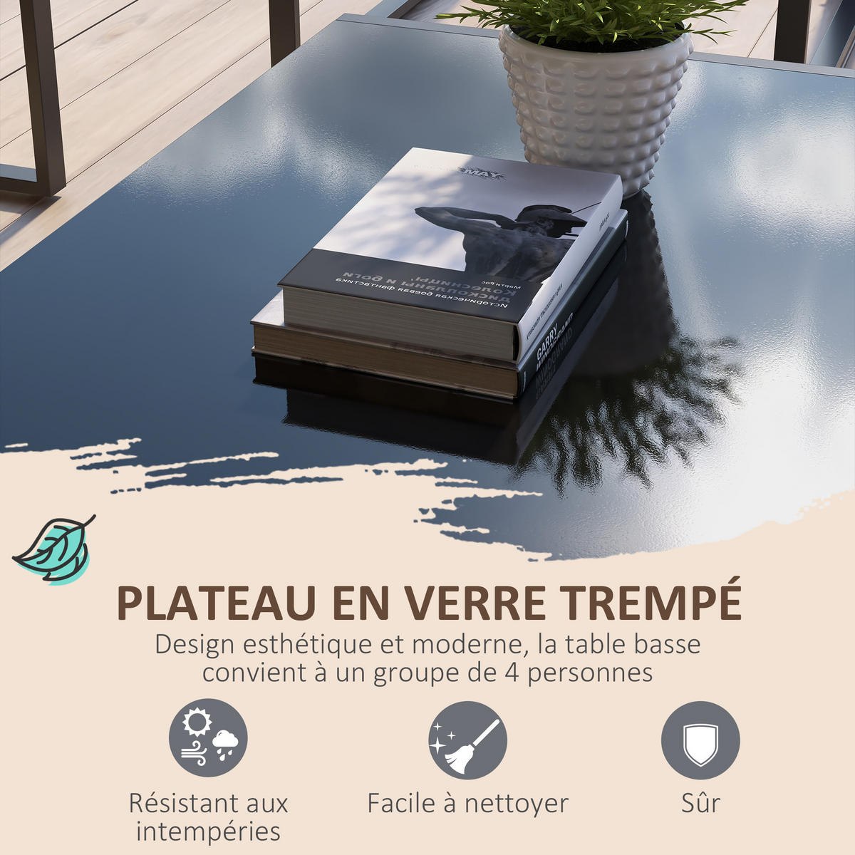 GARTENLOUNGE-SET 4-teilig DE-13387 Grau - Hellgrau, Metall - ComfortXL
