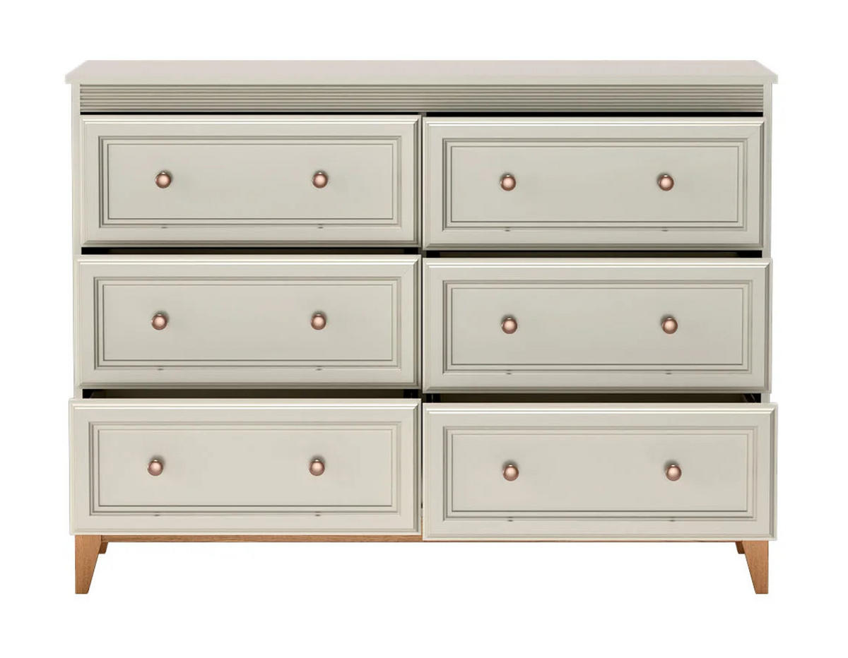 KOMMODE WINDSOR W-3 - Kaschmir, Holzwerkstoff (136/100/41cm) - Meblini