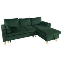 ECKSOFA JAMES GRÜN 3 PLÄTZE - Grün, Textil (145/225cm) - Happy Garden