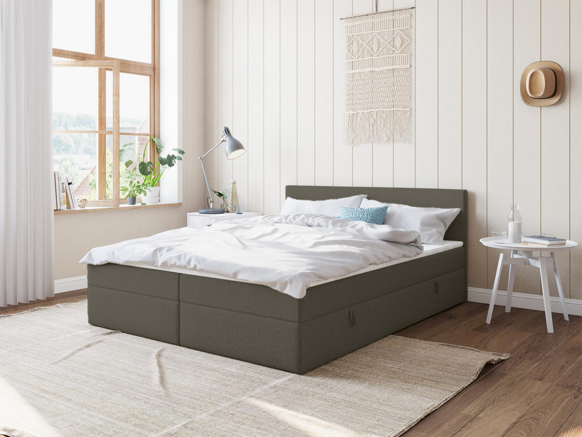 BOXSPRINGBETT ROTELLO 180x200 cm, Braun - Braun, Textil (180/200cm) - Fedve