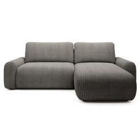 ECKSOFA Lelu Dunkelbeige beidseitig - Schwarz/Cappuccino, Kunststoff/Textil (245/165cm) - Selsey