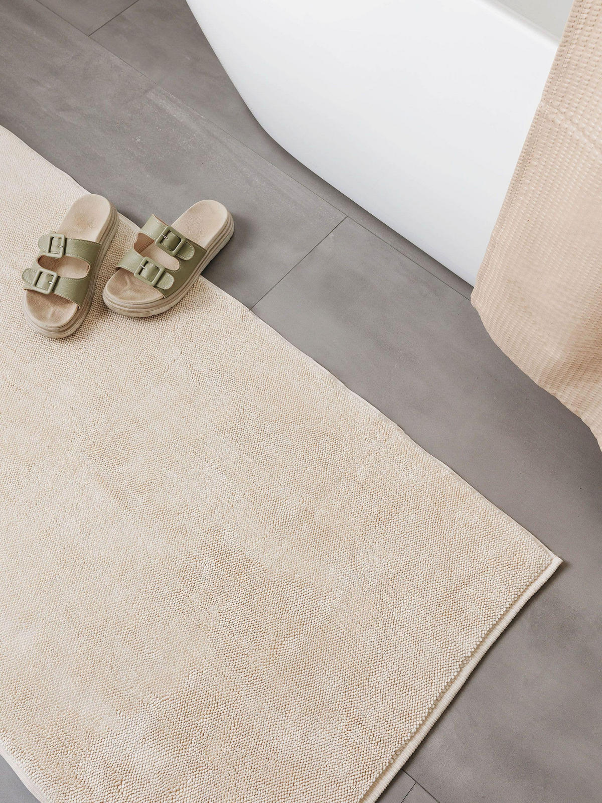 BADEMATTE Ole Beige 50x80 cm - Beige, Textil (50/80cm) - benuta Nest