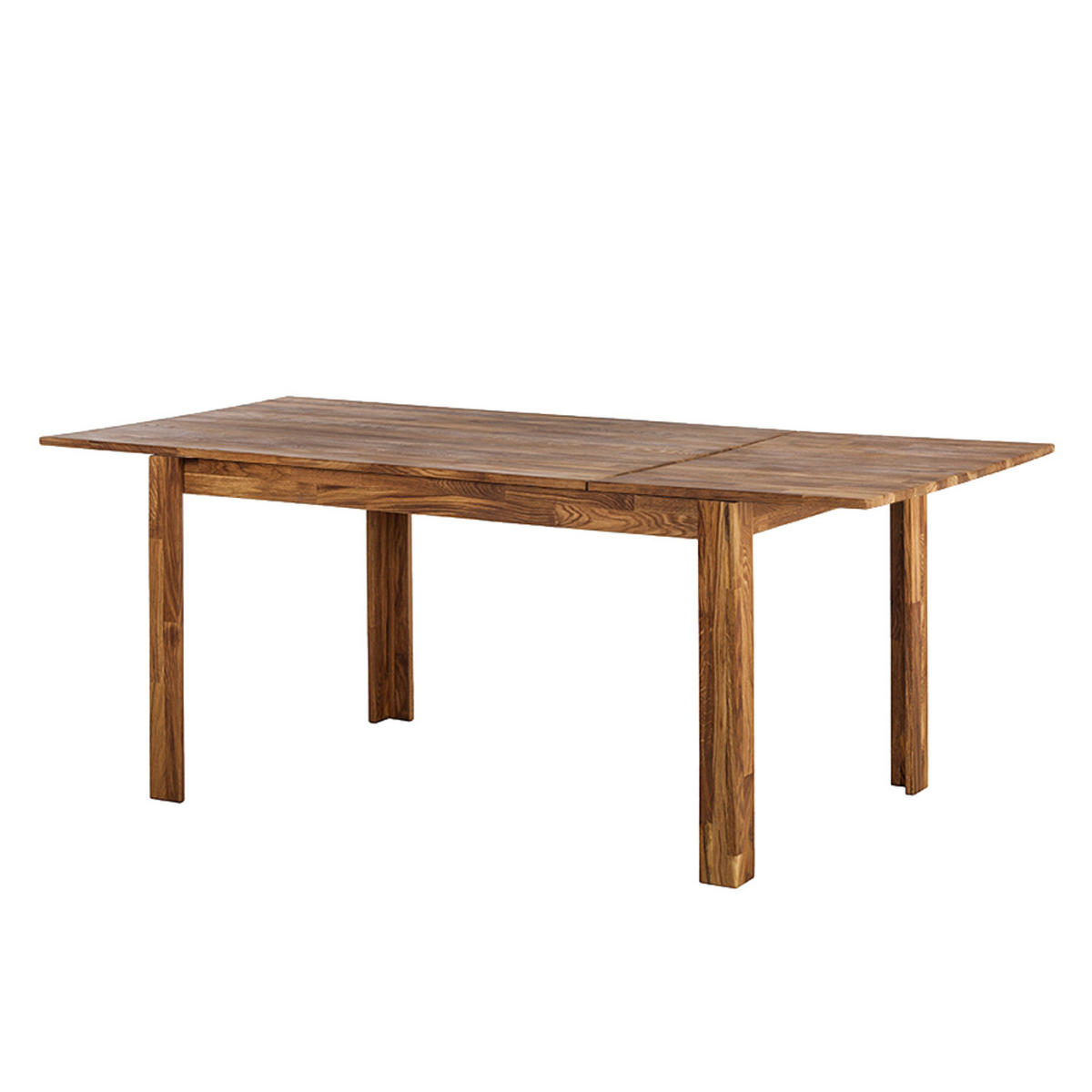 ESSTISCH mit Ausziehfunktion - Eiche massiv - Eichefarben, Holz (90/140/76cm) - home24