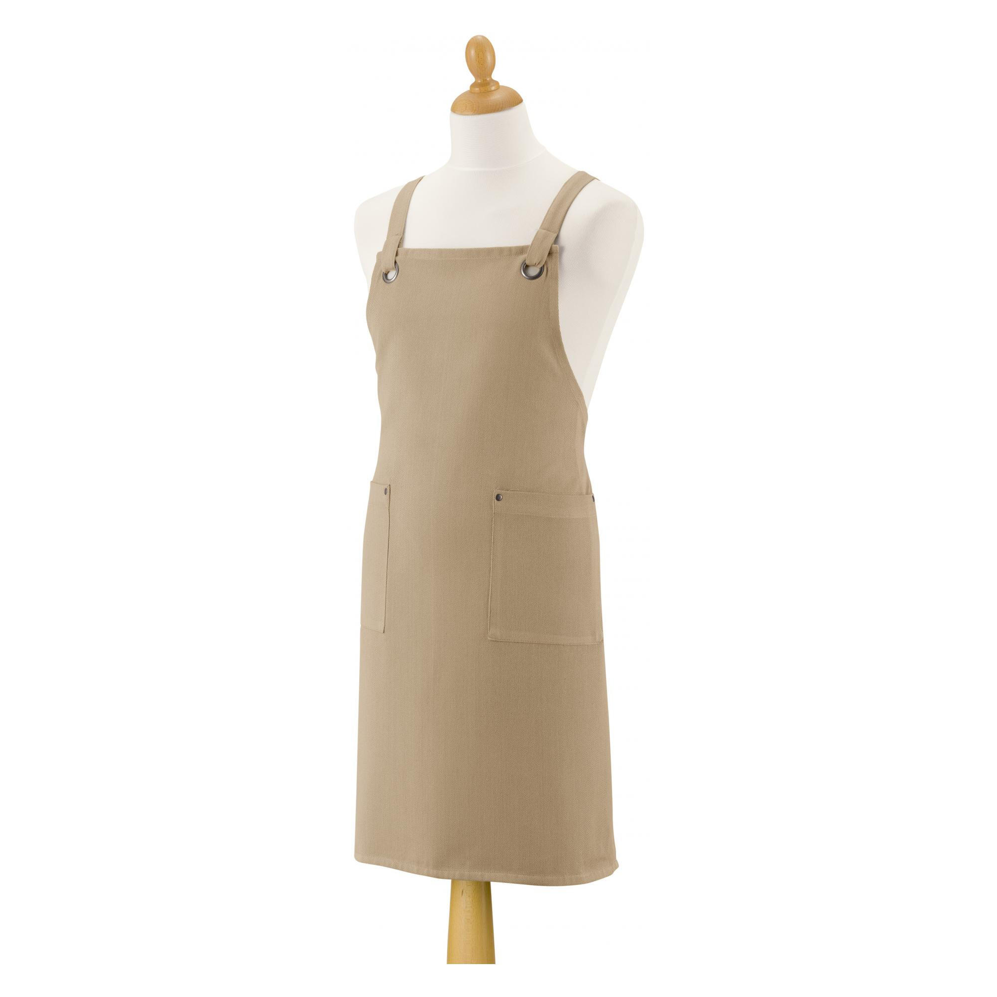 KÜCHENSCHÜRZE MIT TASCHEN Artisan camelfarben 72 x 85 cm - Hellbraun, Textil (72/85cm) - Winkler