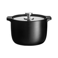BACKTOPF mit Deckel Ø 20 cm - Schwarz, Keramik (26.5/18/21.5cm)