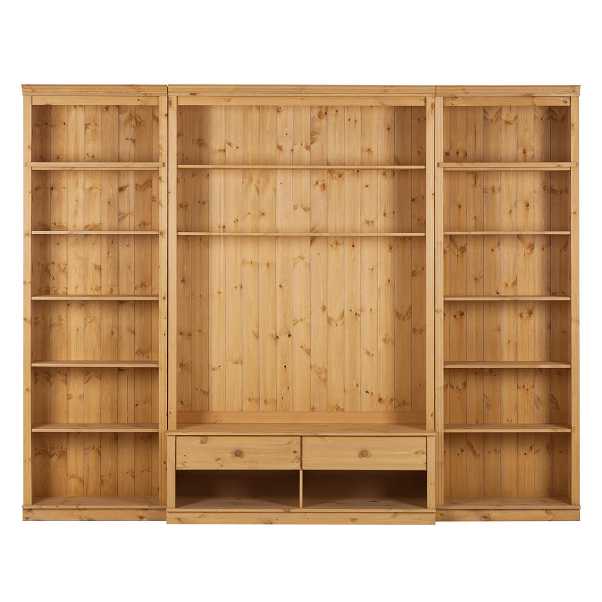 WOHWAND - Kiefer massiv, Typ A - Kieferfarben, Holz (288/223/45cm) - home24