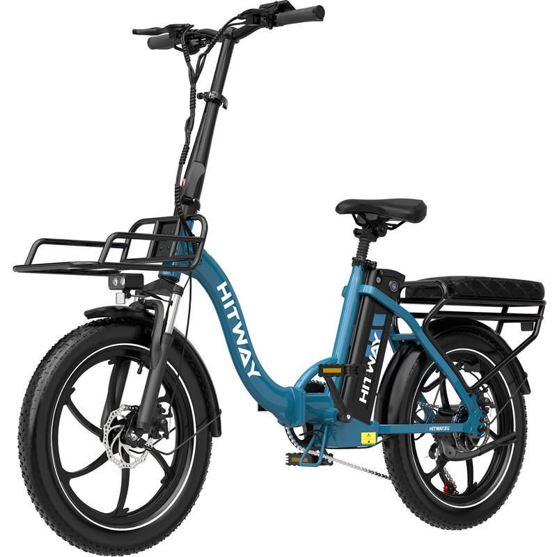 E-BIKE Klapprad BK6SL1 20*3,0 Zoll 36V15,6Ah Akku bis zu 150km Reichweite, 7 Gang - Blau, Metall (38cm) - HITWAY