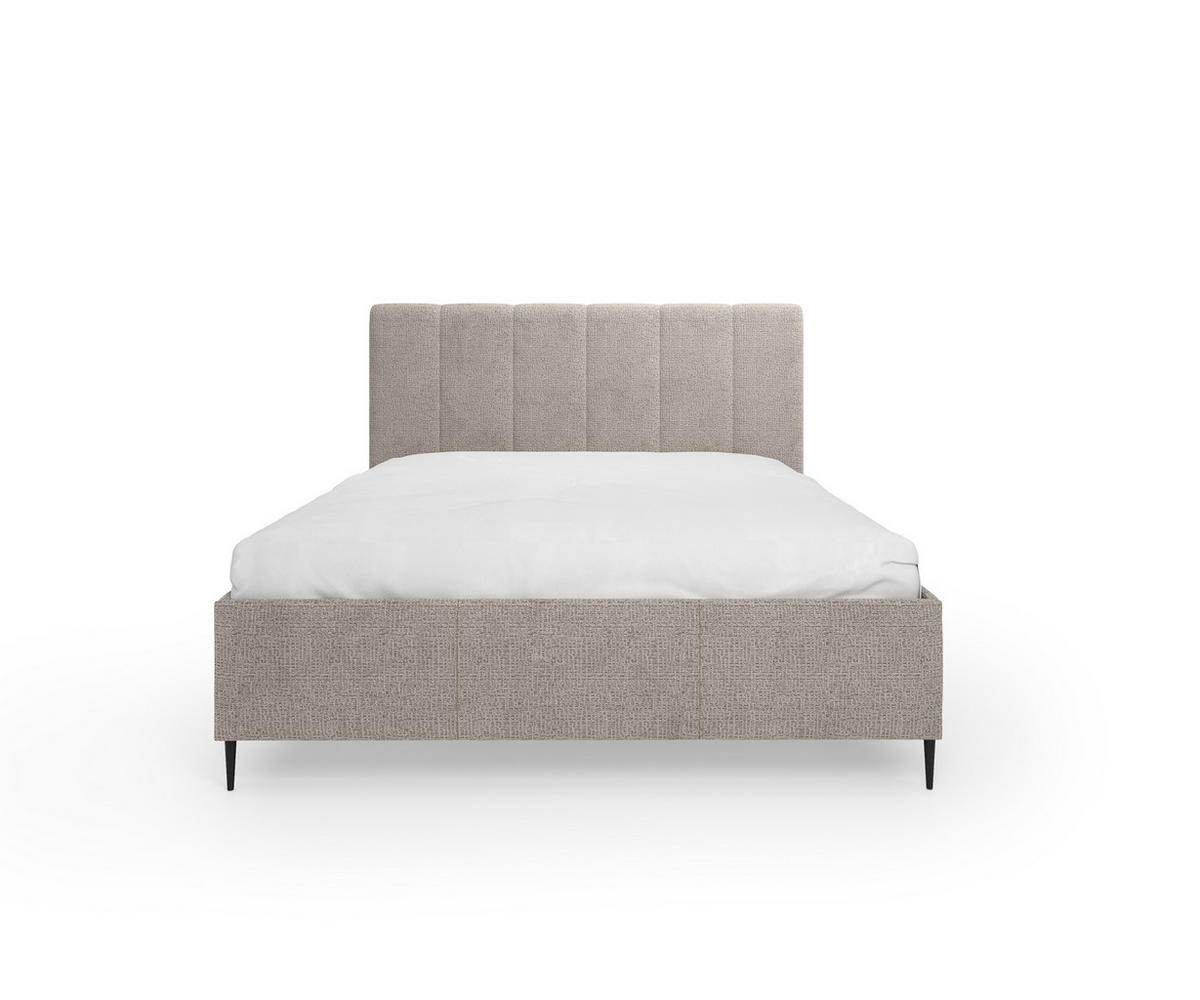 POLSTERBETT Zart 160x200 cm mit Bettkasten und Gasdruckfedern – Beige, modernes Design - Beige, Textil (160/200cm)
