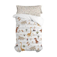 BETTBEZUG 2er-Set teiliges dino family 135/140x200 cm (standardgrösse) mehrfarbig - Multicolor, Textil (140/200cm) - Happy Friday