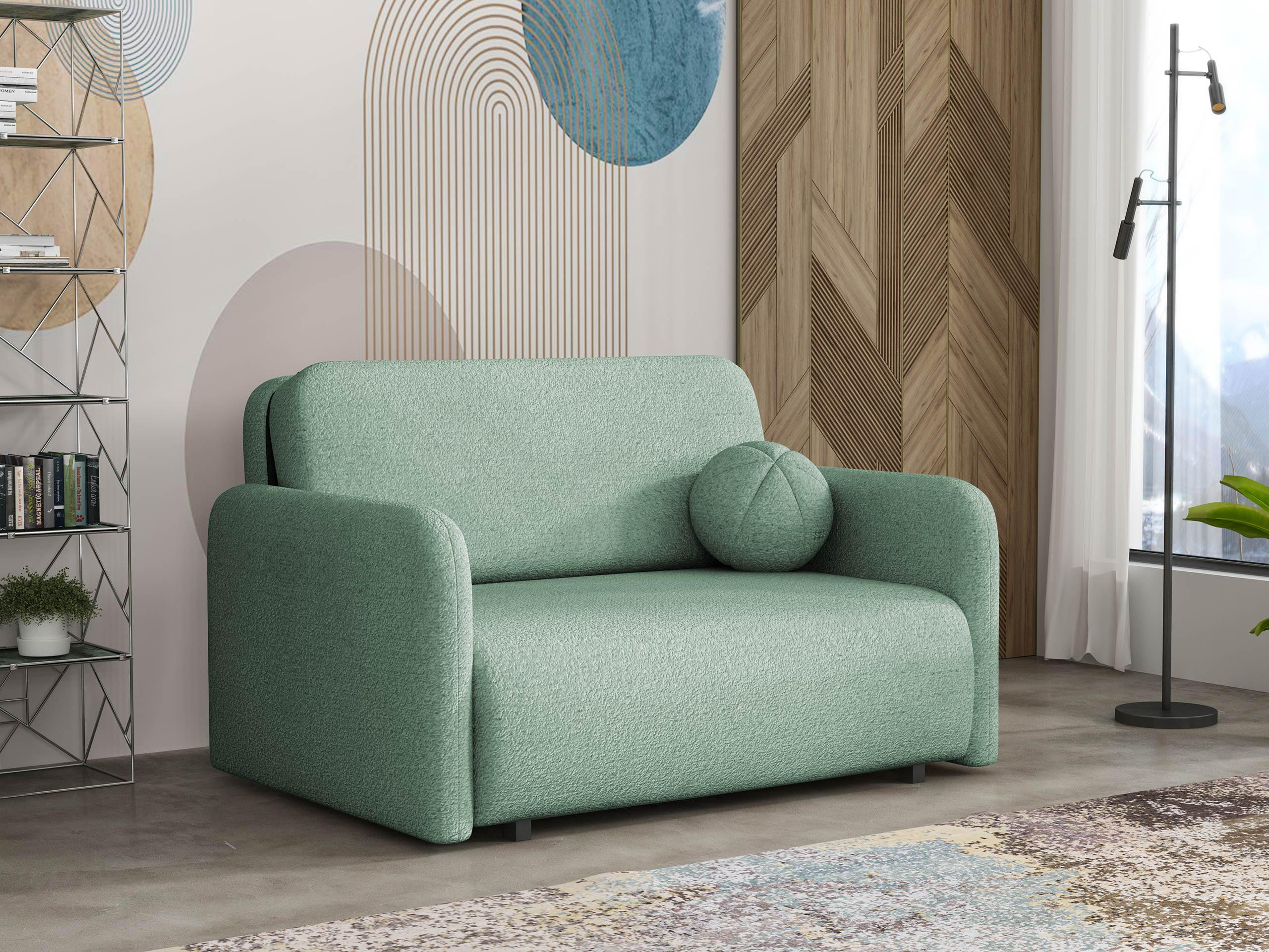 SCHLAFSOFA Viva Sun II - Türkis/Schwarz, Holz/Textil (130/85/103cm) - MIRJAN24