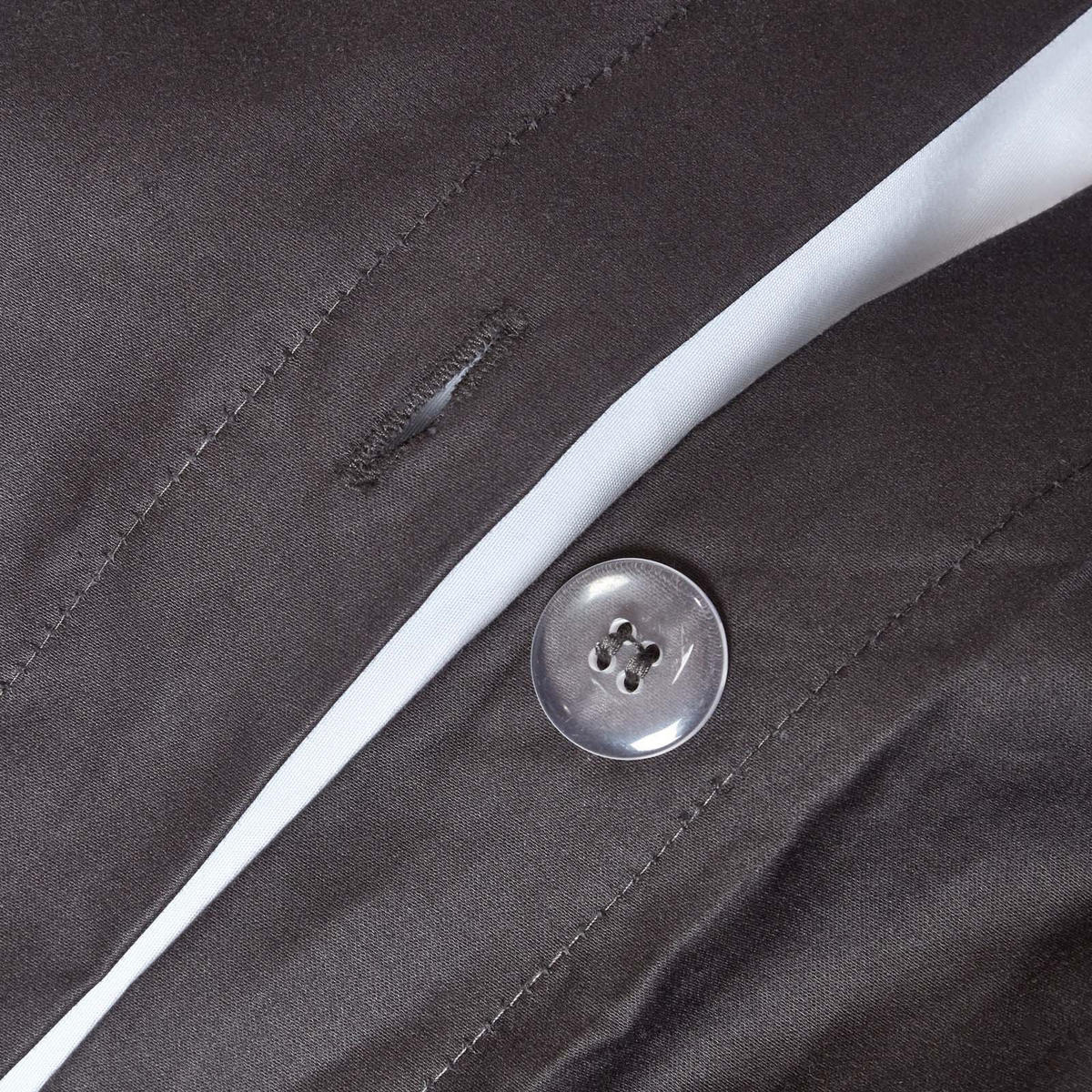 BETTWÄSCHE Premium, Ägyptische Baumwolle, Fadendichte 1000 - Anthrazit, Textil (230/220cm) - Homescapes