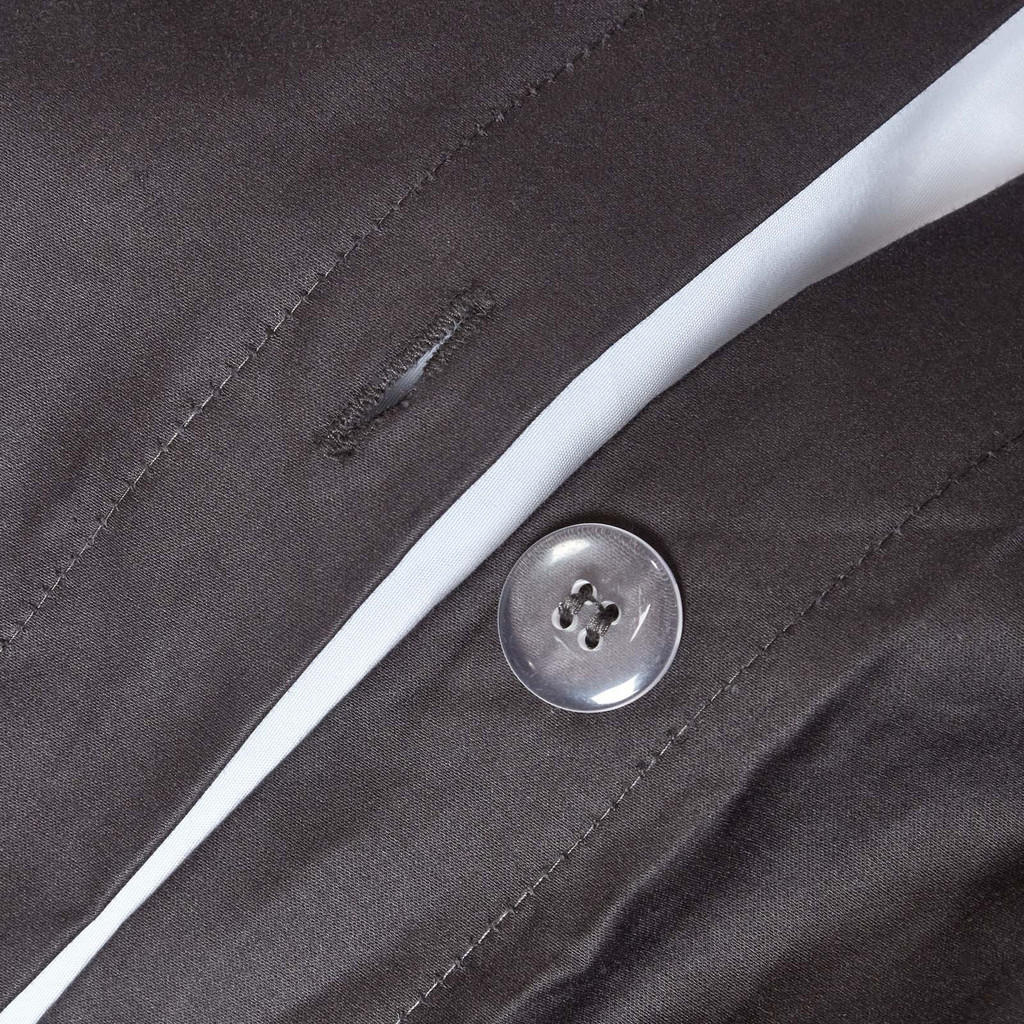 Thumbnail - Homescapes Bettwäsche, Anthrazit, Textil, Quadratisch, 200x200 cm, Oeko-Tex®, Schlaftextilien, Bettwäsche, Bettwäsche