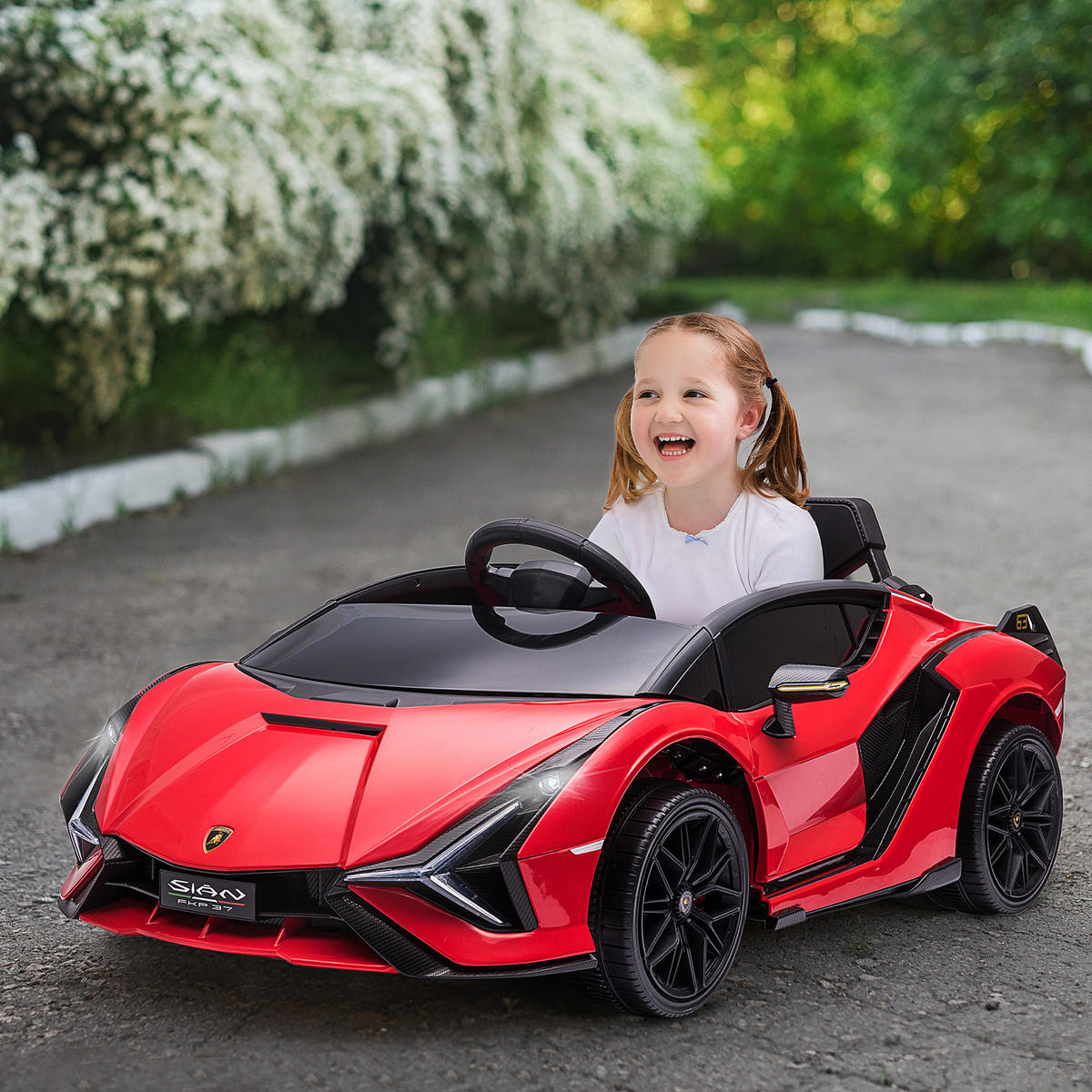 ELEKTRO-KINDERAUTO DE-12993 2,4G Fernbedienung Rot - Rot, Kunststoff (108/62/40cm) - ComfortXL