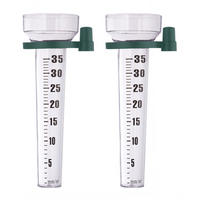 2XREGENMESSER - Transparent, Kunststoff (1.6/24.5cm) - Relaxdays