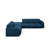 ECKSOFA links Molino aus strukturiertem Stoff königsblau 6 Sitzplätze - Blau, Textil (250/315cm) - Micadoni