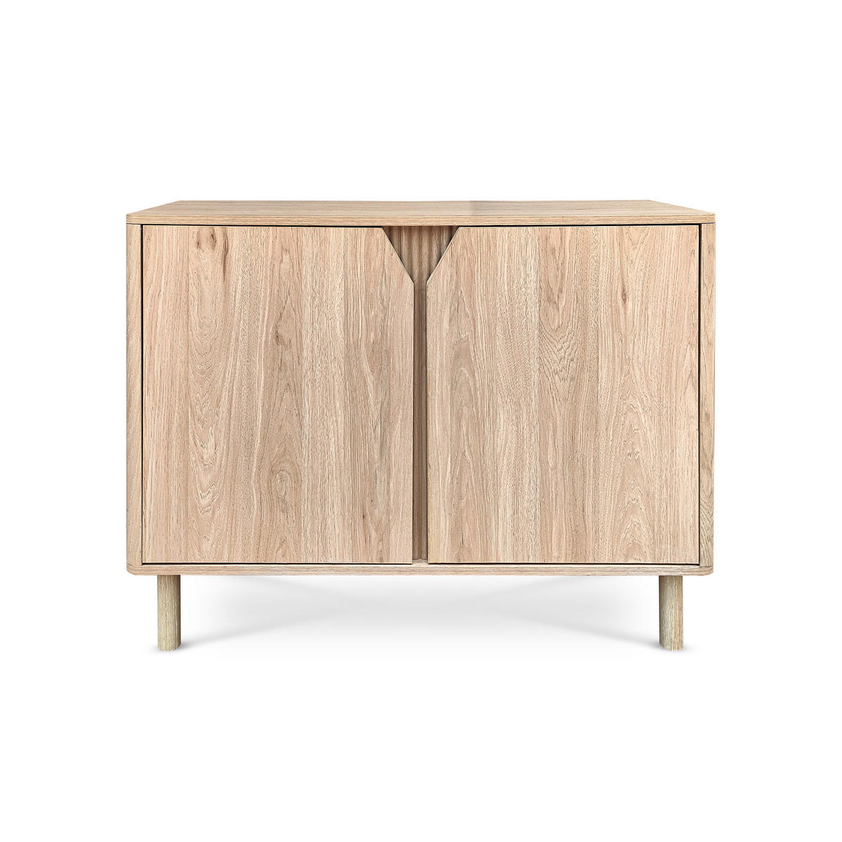 SIDEBOARD Skandinavisches mit 2 Türen, 100 cm, Eichenoptik - SOAN - Beige, Holzwerkstoff/Metall (100/78/40cm) - Sicaan