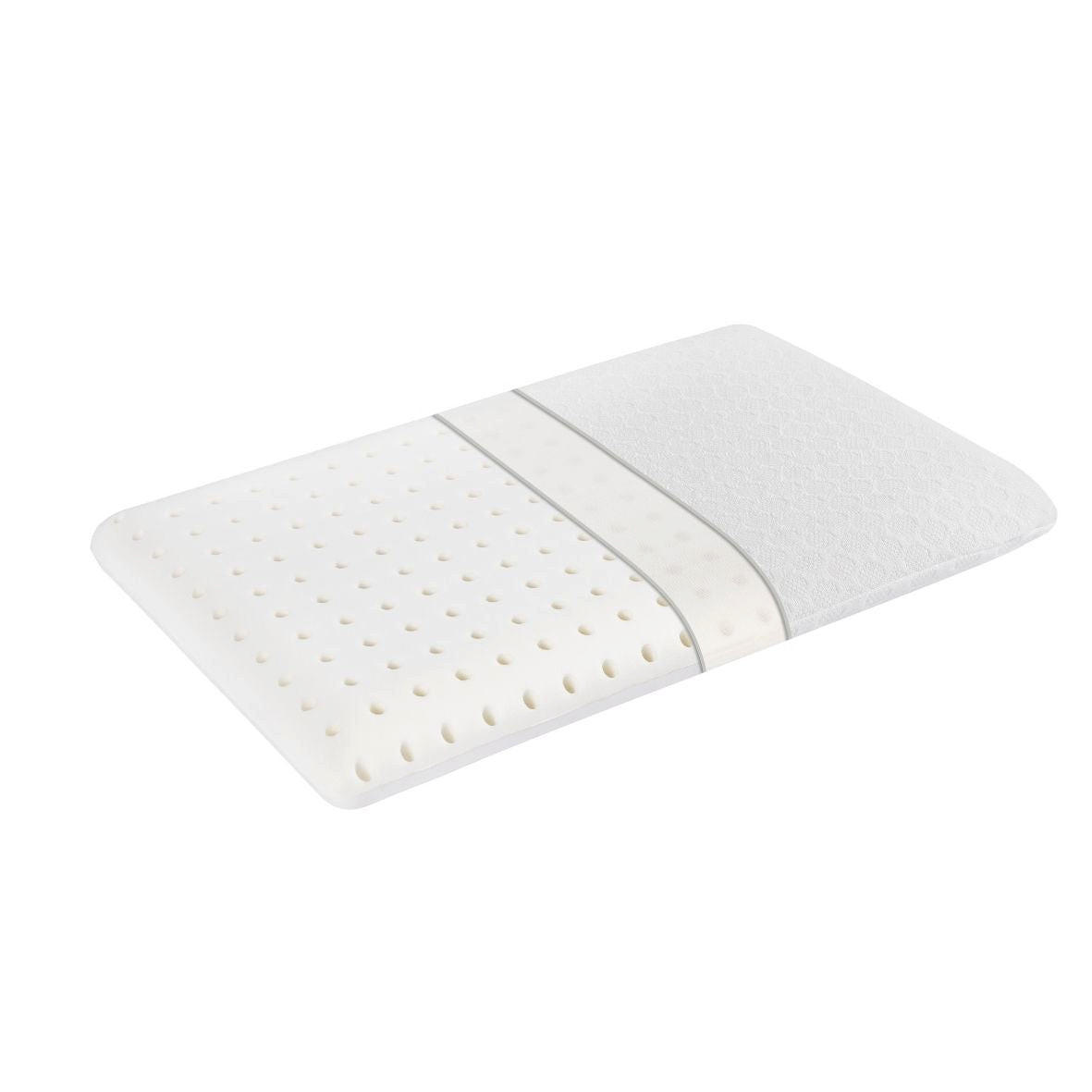 KINDERKISSEN MIT BAMBUS-KISSENBEZUG 50/30 cm - Weiß, Textil (30/50cm) - INPHYSIO
