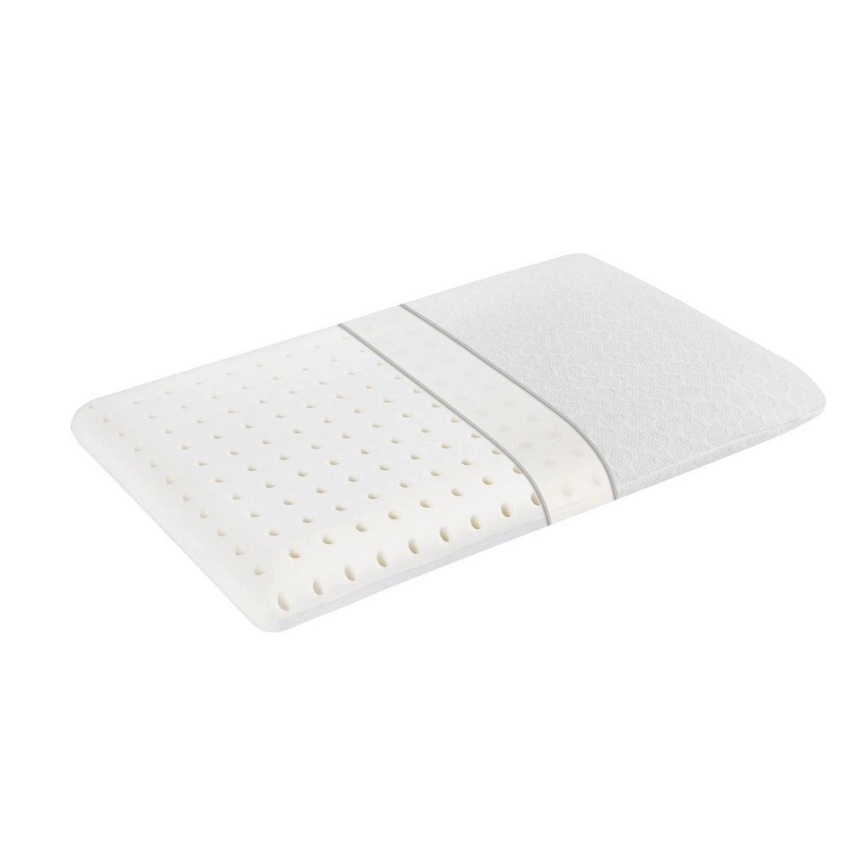 KINDERKISSEN MIT BAMBUS-KISSENBEZUG 50/30 cm - Weiß, Textil (30/50cm) - INPHYSIO