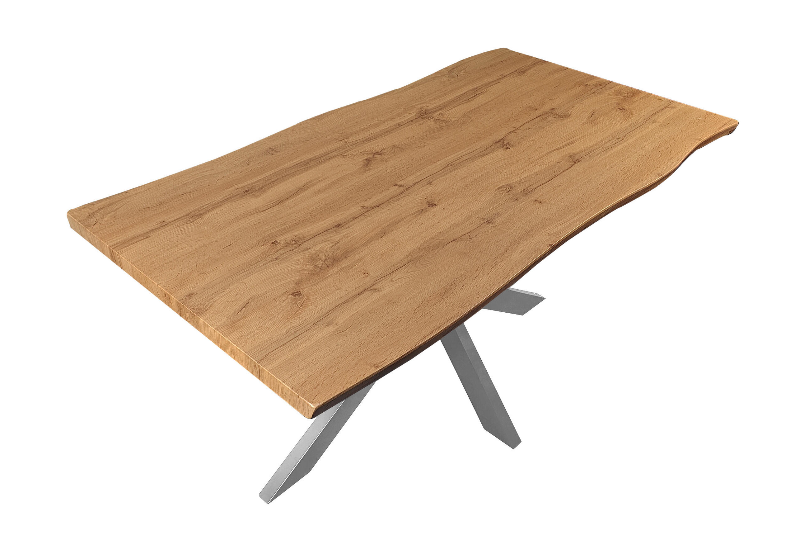 ESSTISCH JOSY SPIDER - Alteiche/Eichefarben, Holz (100/200/77cm) - SAM