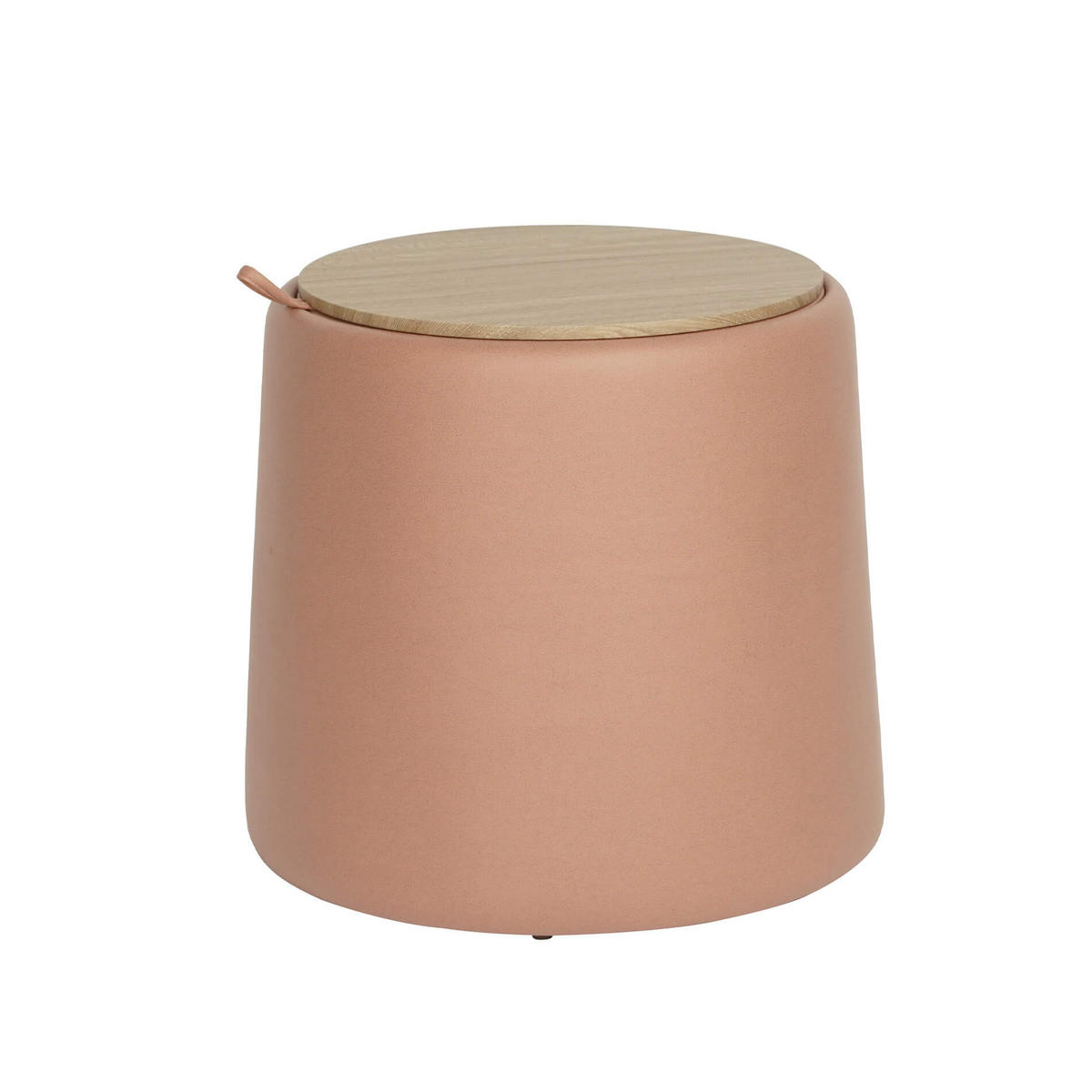 POUF Lisianthus mit Stauraum 45/45/42 cm - Rosa, Holz (45/42/45cm) - Mobili Rebecca