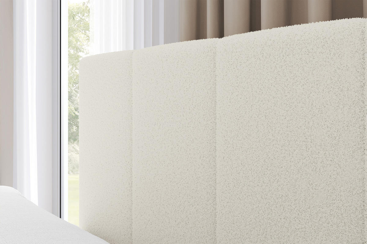 EINZELBETT Jugendbett mit Bettkasten Rechts, ohne Matratze - LOVY 90x200 Beige - Hellbraun, Holzwerkstoff/Textil (90/200cm) - ALTDECOR