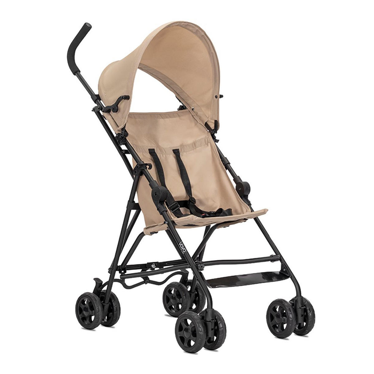 BUGGY Vaya beige/braun verstellbares Sonnendach, klappbar, Fußstütze - Beige, Metall (80/41/97cm) - Lorelli