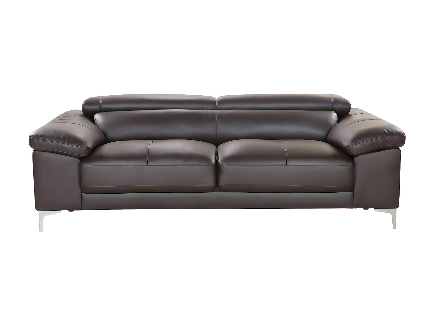 SOFA - 3 Personen - leder - schokoladenbraun Solange - Braun, Leder (210/73/103cm) - Vente-Unique