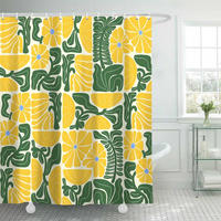DUSCHVORHANG Boho floral Vintage Polyester wasserdicht mit Haken - Multicolor, Textil (180/180cm) - MCBOSON
