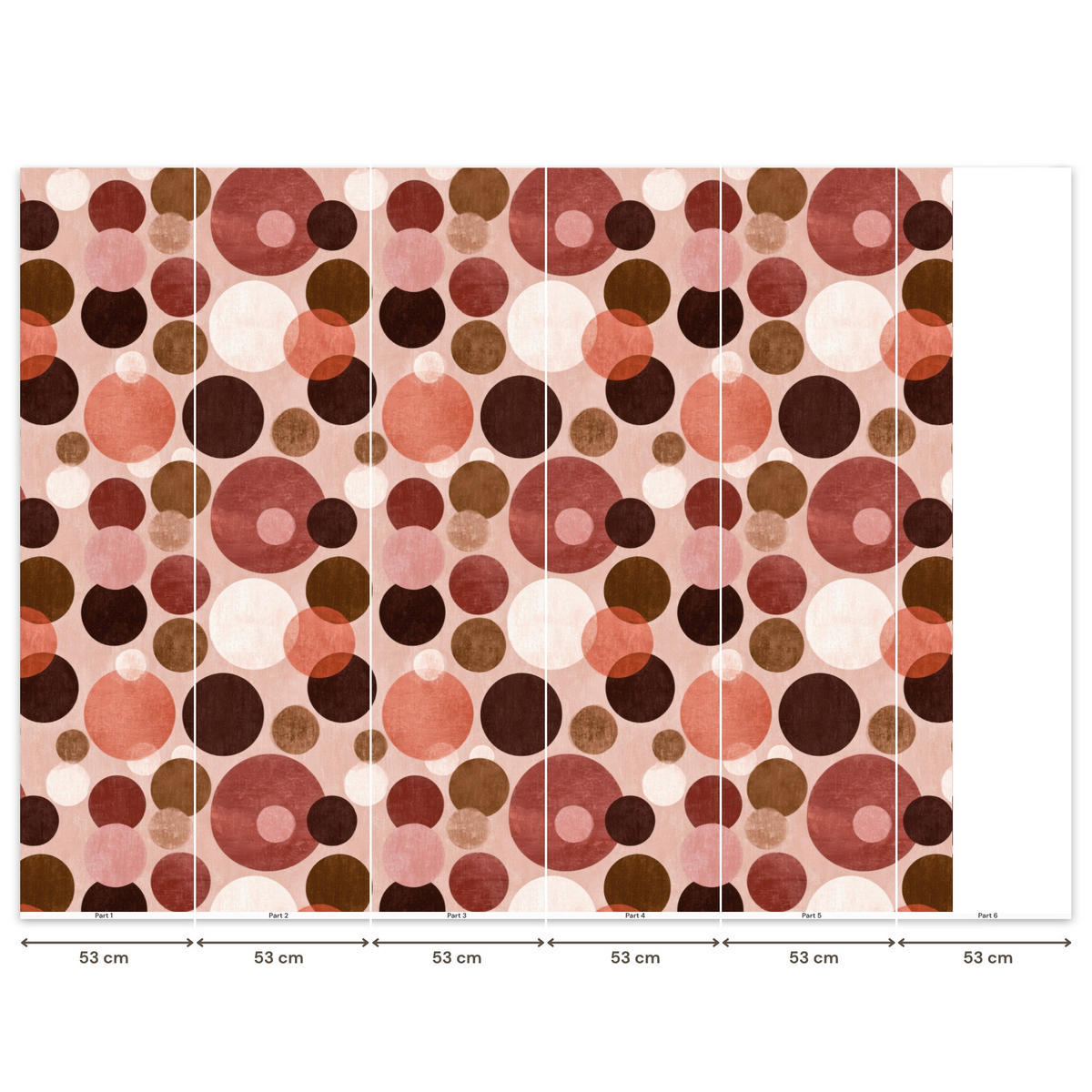TAPETE - Kreise - Modern - Farbenfroh - 280x220 cm - Multicolor, Papier (280/220cm) - OnlyWow