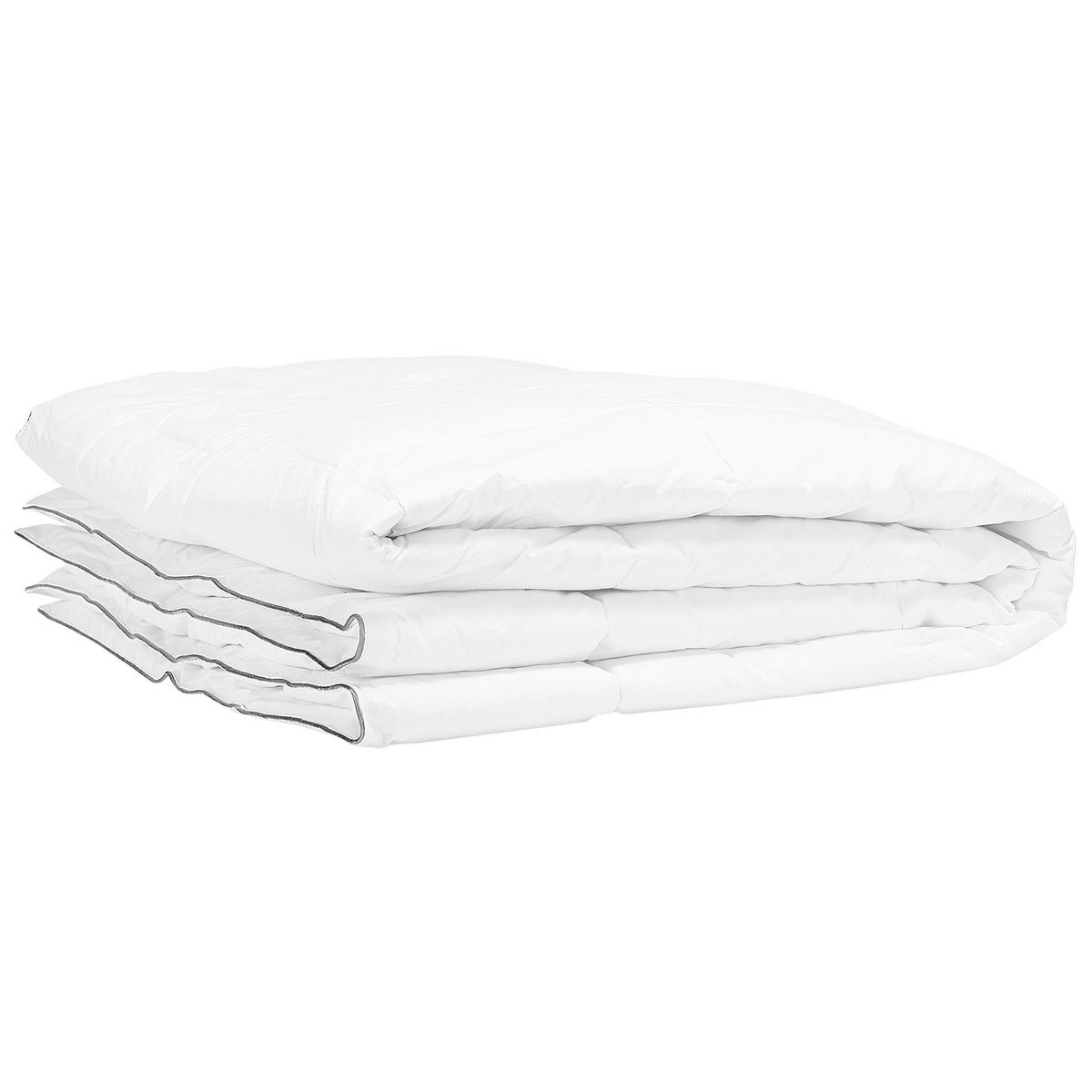 PŘIKRÝVKA Mikrofaser Středně teplá 135/200 cm Howerla - bílá, textil (200/135cm) - Beliani